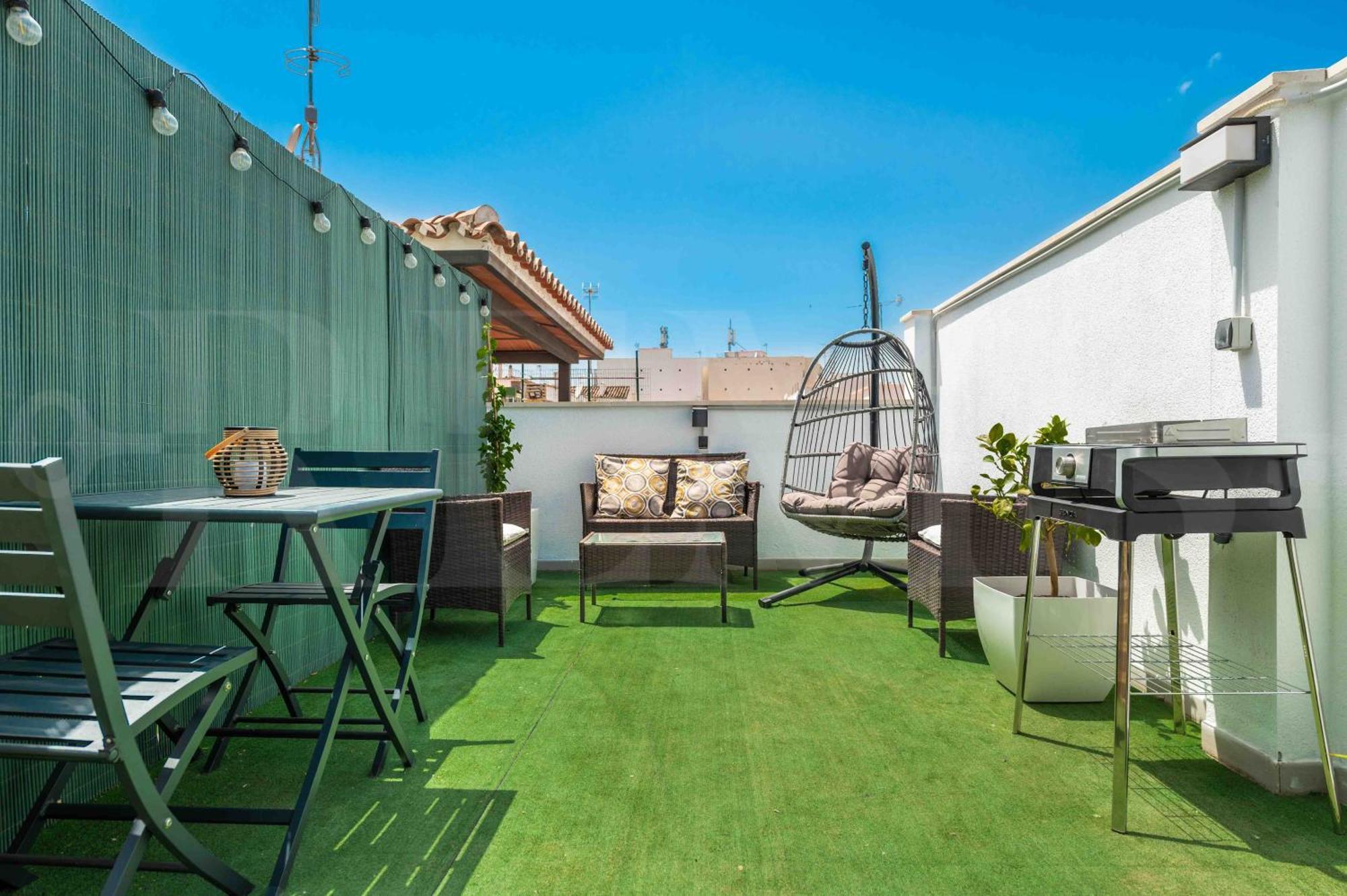 Modern Studio With Private Rooftop Terrace By Rems Málaga Eksteriør bilde